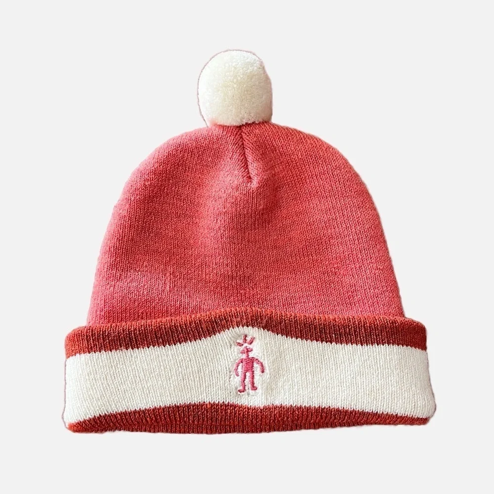 Smartwool Infant Baby Wool Blend Pom Beanie Winter Hat Coral Pink